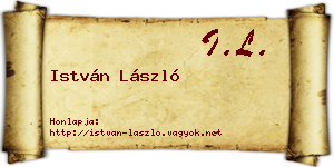 István László névjegykártya