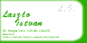 laszlo istvan business card